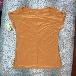 Business causal top mustard yellow